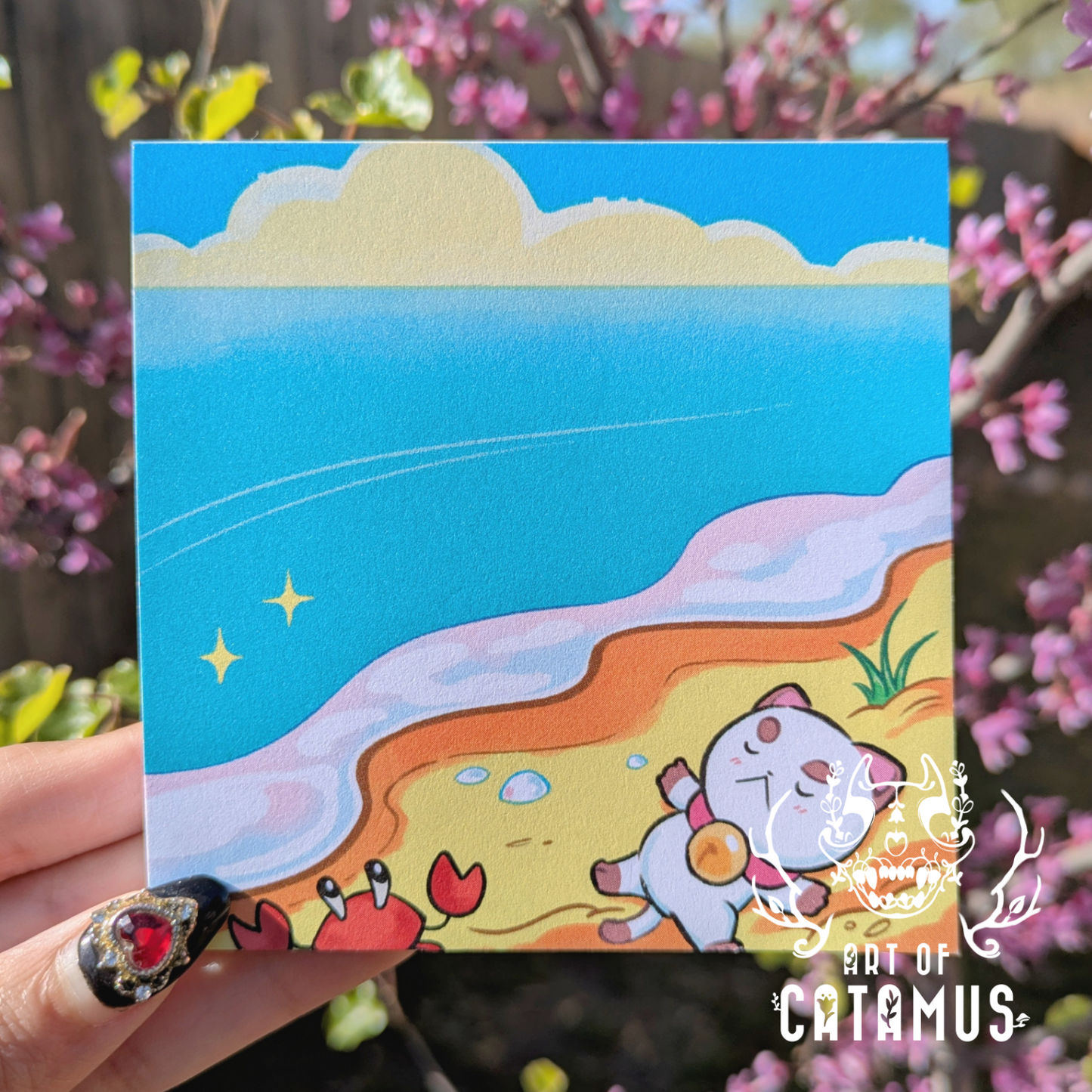 Puppycat Beach Memo Pad