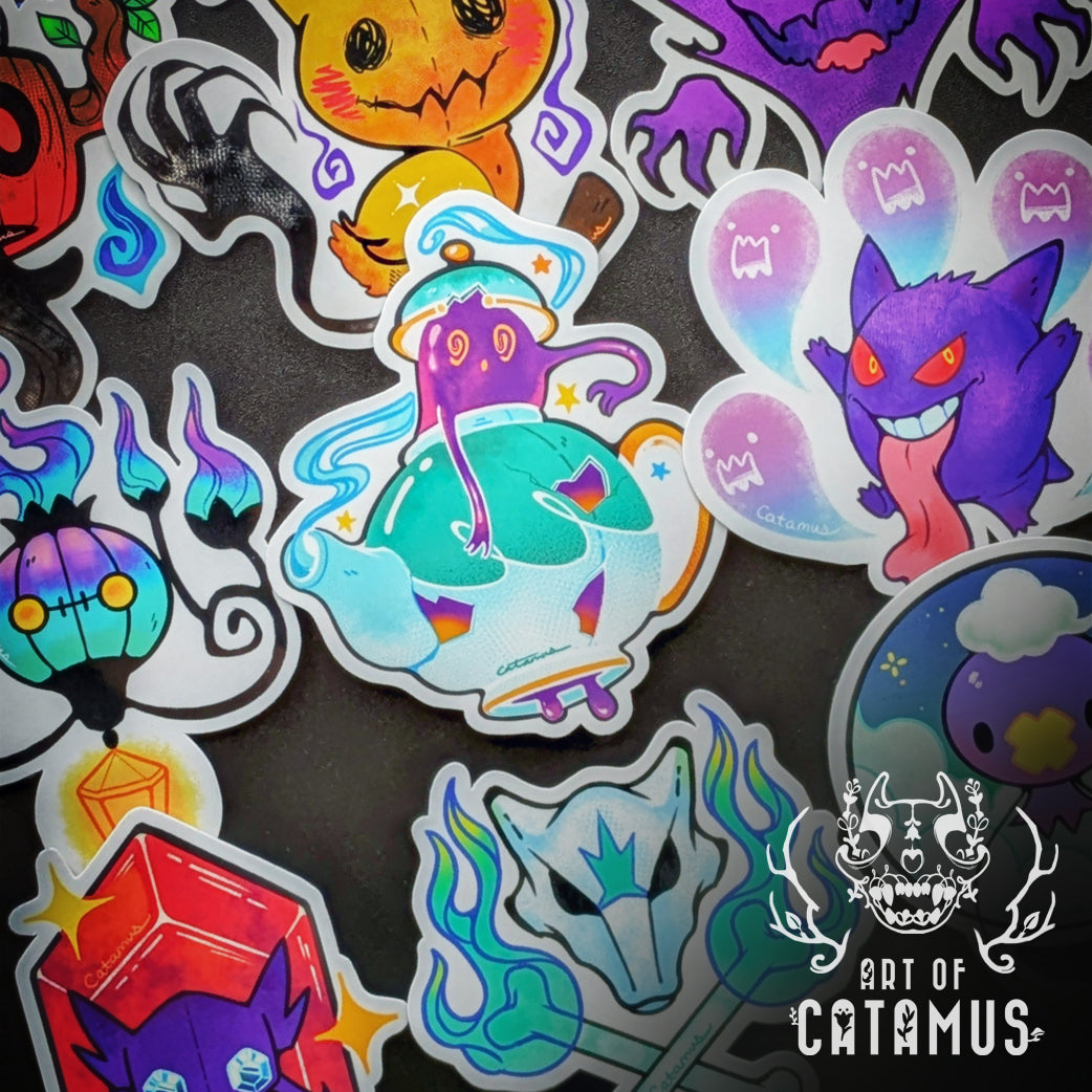 Ghost Type (Color Variant) Stickers