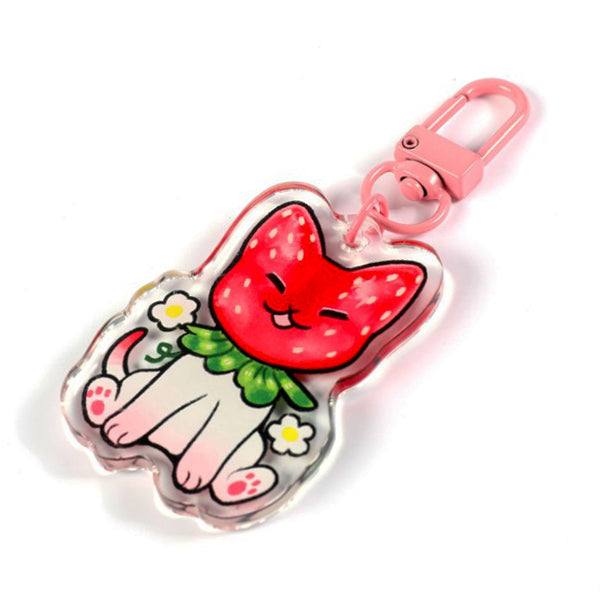 Strawberry Cat Charm